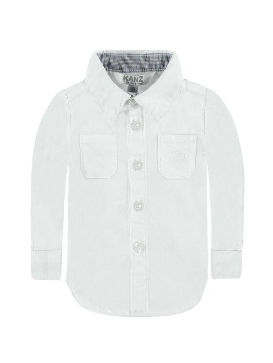 Kanz Kanz Koszula 1642733-1000 Biały Basic Fit