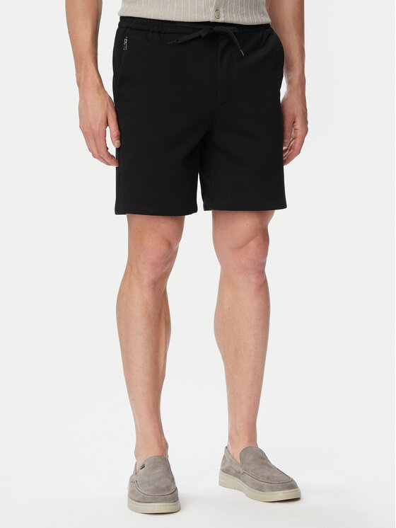 Jack & Jones Pantalon scurți din material Ace Neo 12292443 Negru Regular Fit