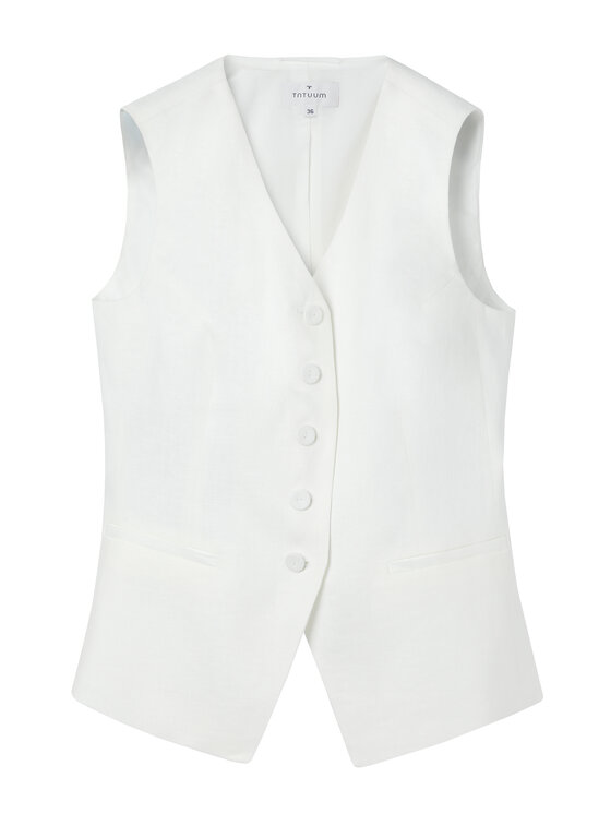 TATUUM TATUUM Vesta LANARETTA Biela Classic Fit