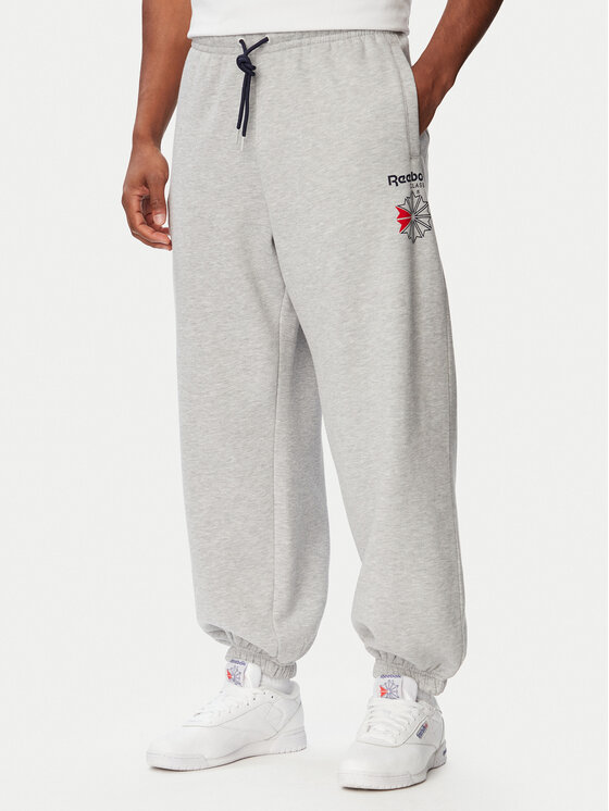 Reebok Pantaloni trening Eryk RK25733CCM Gri deschis Regular Fit