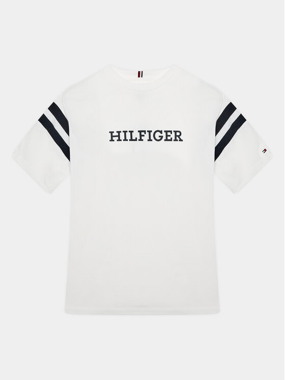 Tommy Hilfiger Tričko Varsity KB0KB08678 D Biela Regular Fit