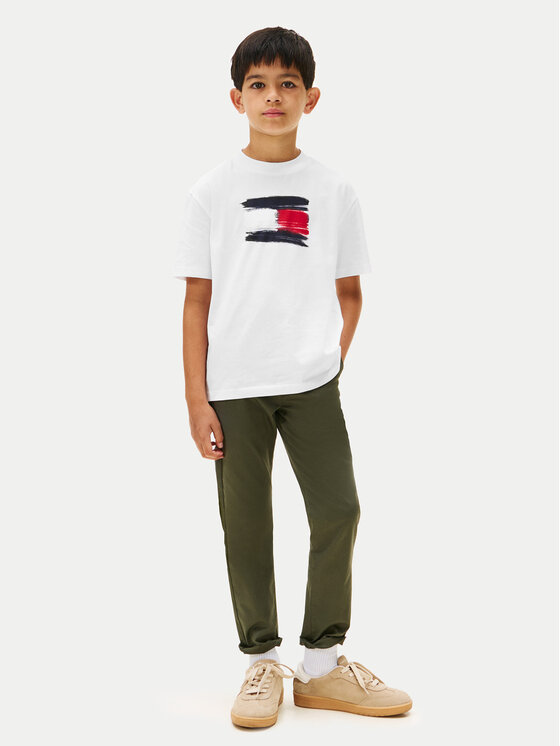 Tommy Hilfiger Tommy Hilfiger T-särk Flag Archive KB0KB10111 Valge Regular Fit