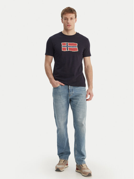 Napapijri Napapijri Póló S-Mahsa NP0A4FZB Sötétkék Regular Fit