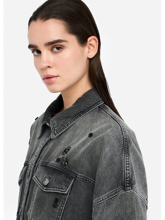 Liu Jo Liu Jo Giacca di jeans UF5111D485487455 Nero Regular Fit