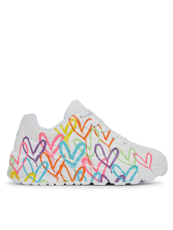 Skechers Skechers Sneakersy Uno Lite Spread The Love 314064L/WML Bílá