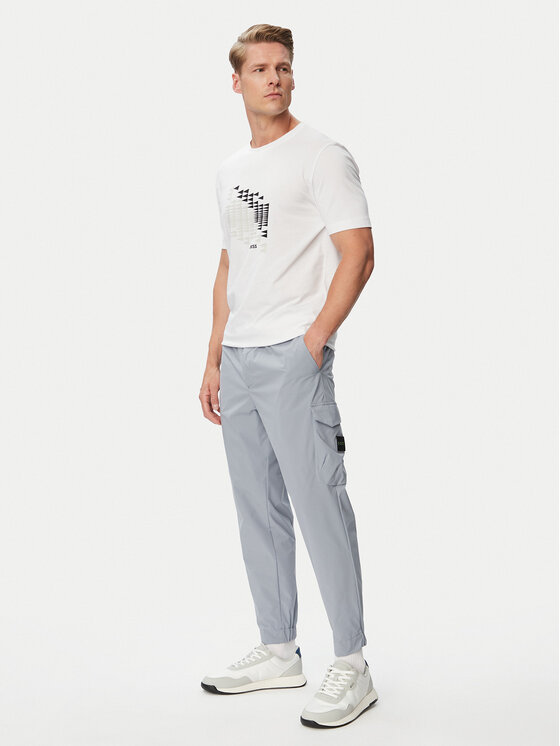 BOSS BOSS Kargo hlače T_Urbanex-CargoLight 50508339 Temno siva Tapered Fit