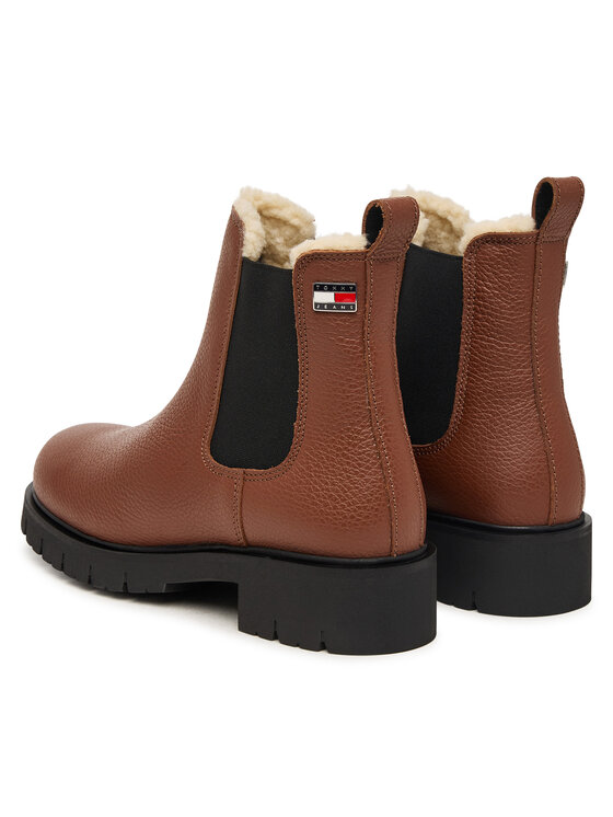 Tommy Jeans Tommy Jeans Ghete Jodhpur Tjw Cleated Chelsea Boots Wl EN0EN03102 Maro