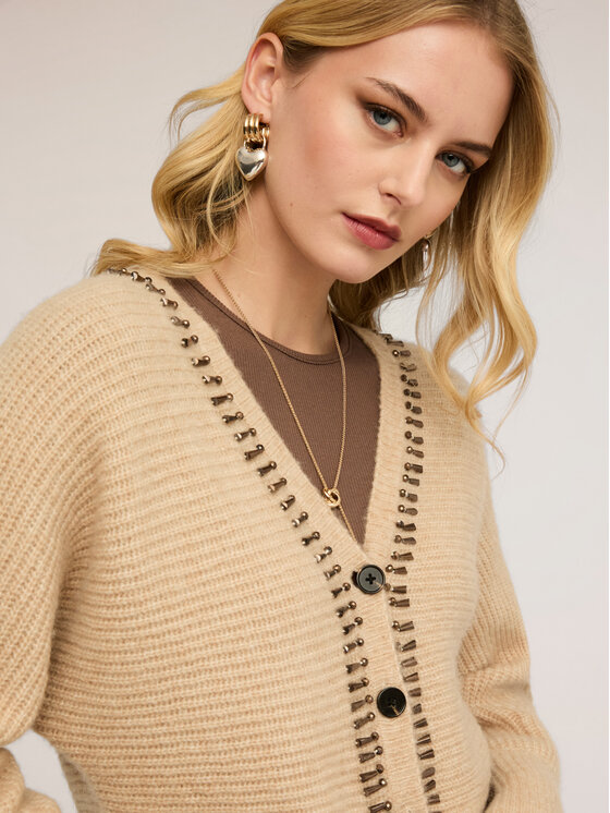 Motivi Motivi Maglione M000W003667N002 Crema Regular Fit