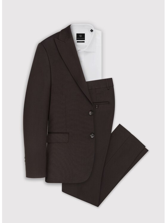 Pako Lorente Pako Lorente Garnitur P24SF-4G-021 Brązowy Slim Fit
