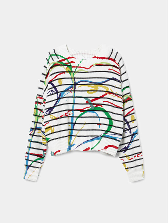Desigual Desigual Sweater Trazis 24SWJF46 Színes Regular Fit