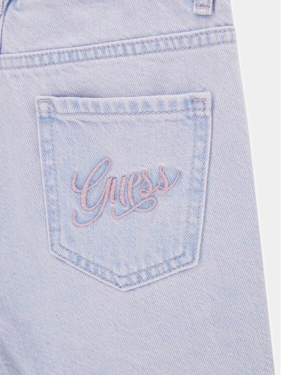 Guess Kids Guess Kids Kalhoty z materiálu 181364 Růžová Regular Fit