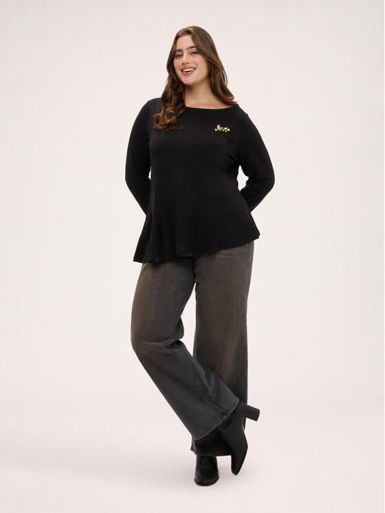 Fiorella Rubino Fiorella Rubino T-Shirt G800L009298N033 Czarny Regular Fit