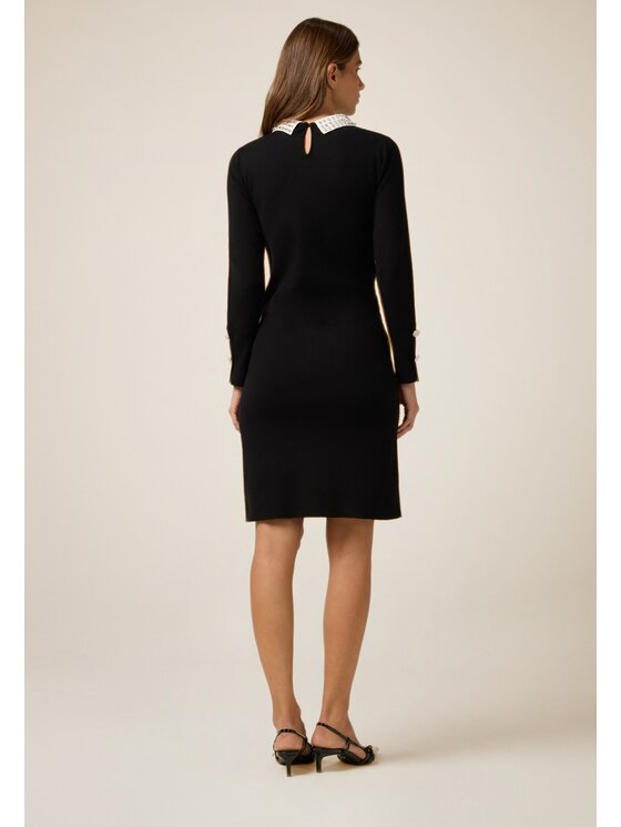 Oltre Oltre Vestito da giorno 7631J000828N033 Nero Slim Fit