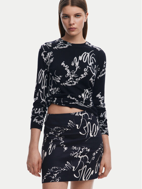 Desigual Desigual Mini suknja 25SWFW03 Crna Regular Fit