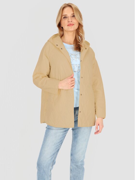 Perso Perso Dámská bunda BLE251047F Béžová Regular Fit