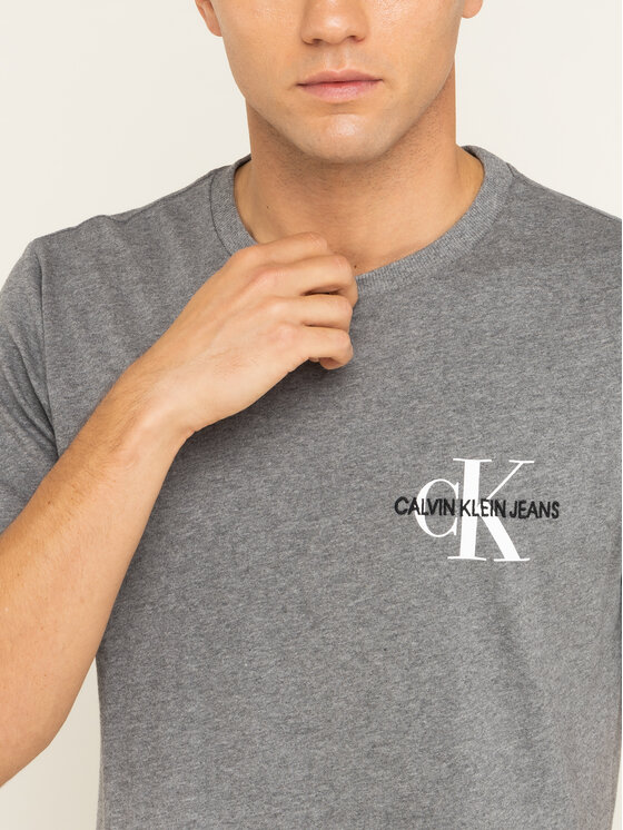 Calvin Klein Jeans Calvin Klein Jeans Marškinėliai Monogram Embro J30J313438 Pilka Regular Fit
