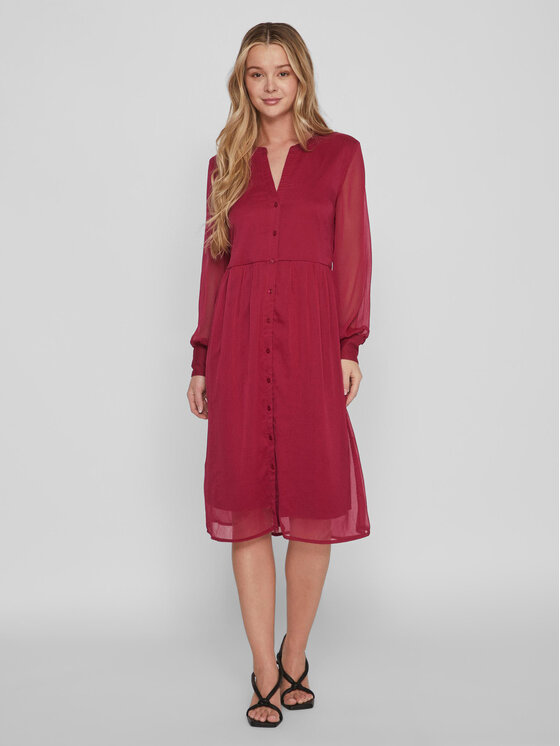 Vila Vila Повсякденна сукня Falia 14084475 Червоний Regular Fit