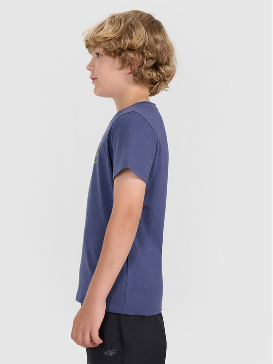 4F 4F T-Shirt BASIC+ Granatowy Regular Fit