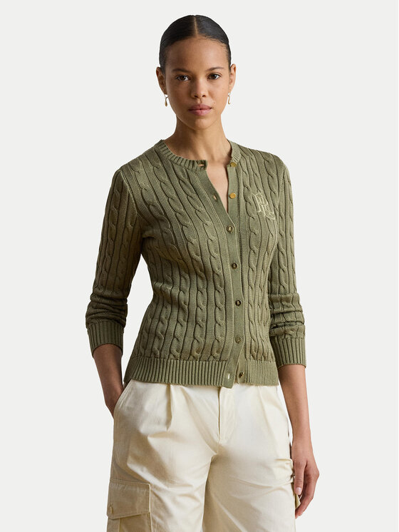 LAUREN RALPH LAUREN Cardigan Cable 200P14040500 Verde Regular Fit