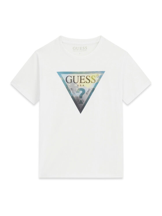 Guess T-Shirt L6GI25 K8HM4 Biały Regular Fit