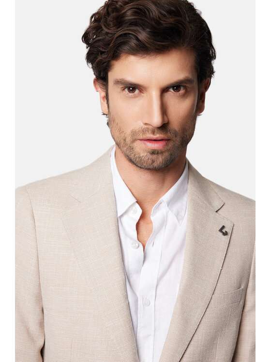 Lancerto Lancerto Marynarka Lafayette MA131124000009 Beżowy Slim Fit