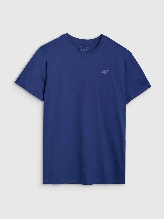 4F 4F Tričko 4FWMM00TTSHM2256-031S Tmavomodrá Regular Fit