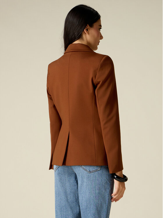 Oltre Oltre Marynarka Q034R004667N022 Brązowy Slim Fit