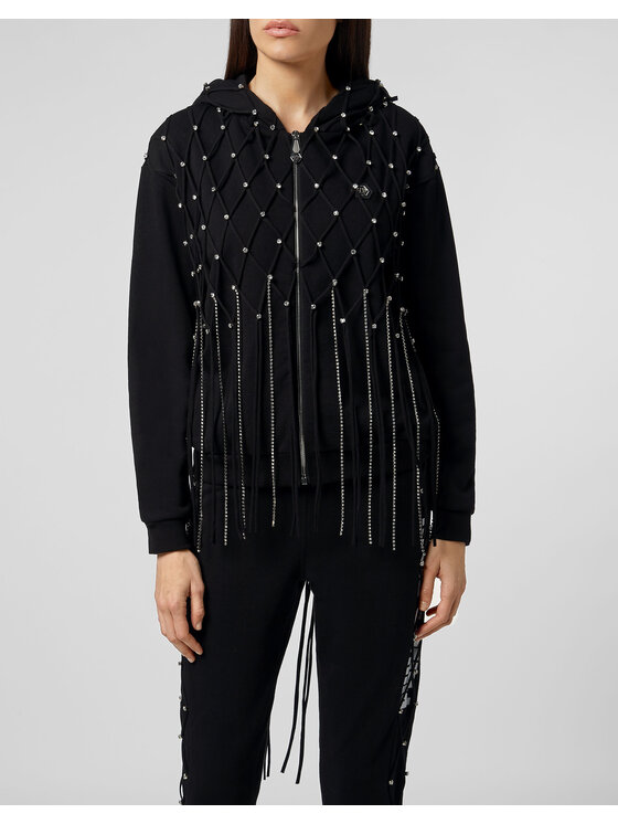 PHILIPP PLEIN PHILIPP PLEIN Mikina 21929 Černá Regular Fit