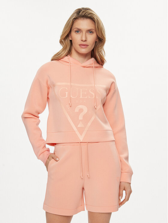 Guess Guess Felpa New Alisa V2YQ08 K7UW2 Corallo Regular Fit