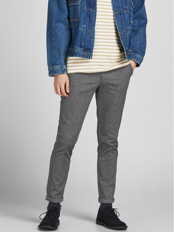 Jack&Jones Čino bikses Marco 12206198 Pelēks Slim Fit