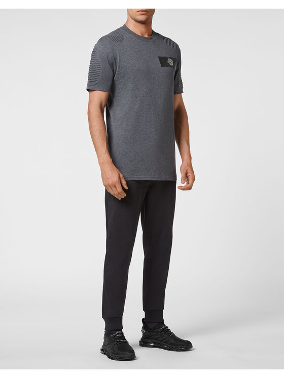 Plein Sport Plein Sport T-Shirt 1307 Szary Regular Fit