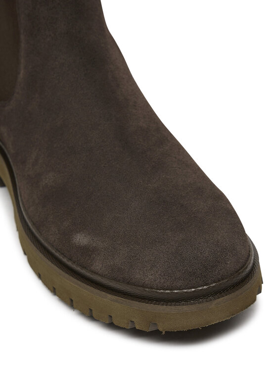 Calvin Klein Jeans Calvin Klein Jeans Gležnjarji Chelsea Eva Boot Mid Chelsea Iconic Dr YM0YM01080 Rjava