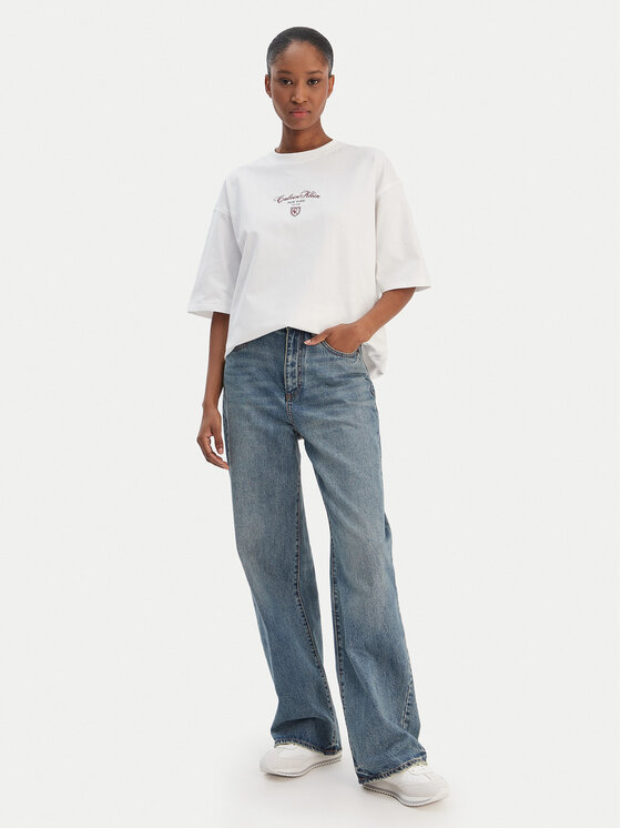 Calvin Klein Jeans Calvin Klein Jeans T-Shirt LV047E232G Biały Relaxed Fit