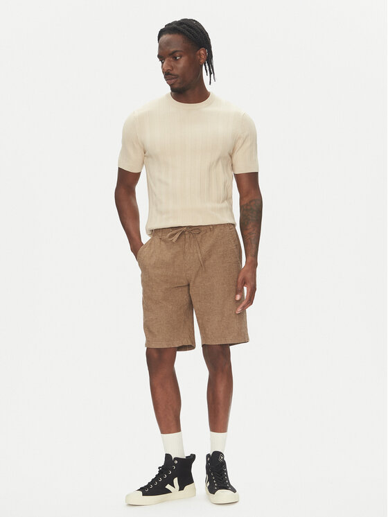 Lindbergh Lindbergh T-Shirt 30-804064 Μπεζ Relaxed Fit