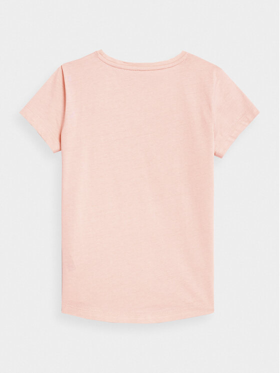 4F 4F T-Shirt 4FJWSS24TTSHF1110-65S Růžová Custom Slim Fit