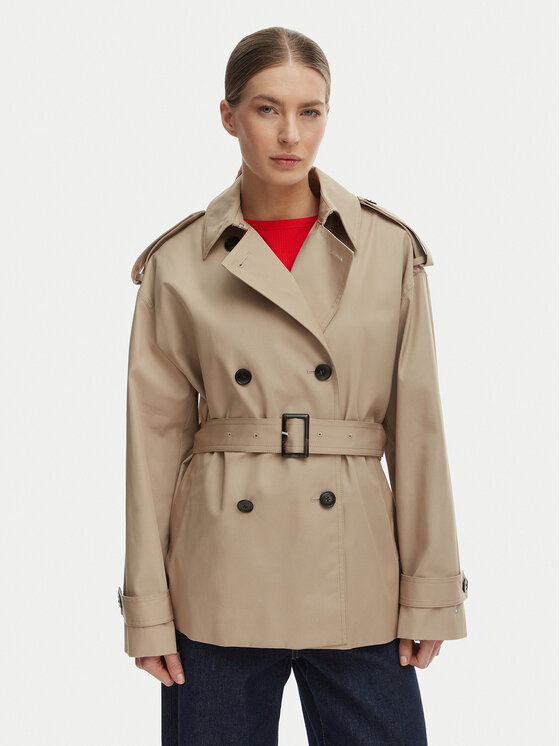 Tommy Hilfiger Tommy Hilfiger Trenčkot WW0WW49586 Béžová Relaxed Fit