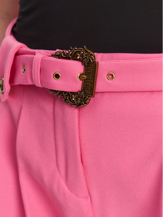 Versace Jeans Couture Versace Jeans Couture Kalhoty z materiálu 78HAA111 Růžová Straight Fit