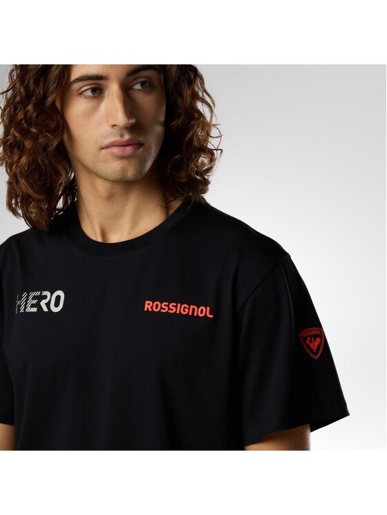Rossignol Rossignol T-Shirt M Hero Tee Czarny Regular Fit