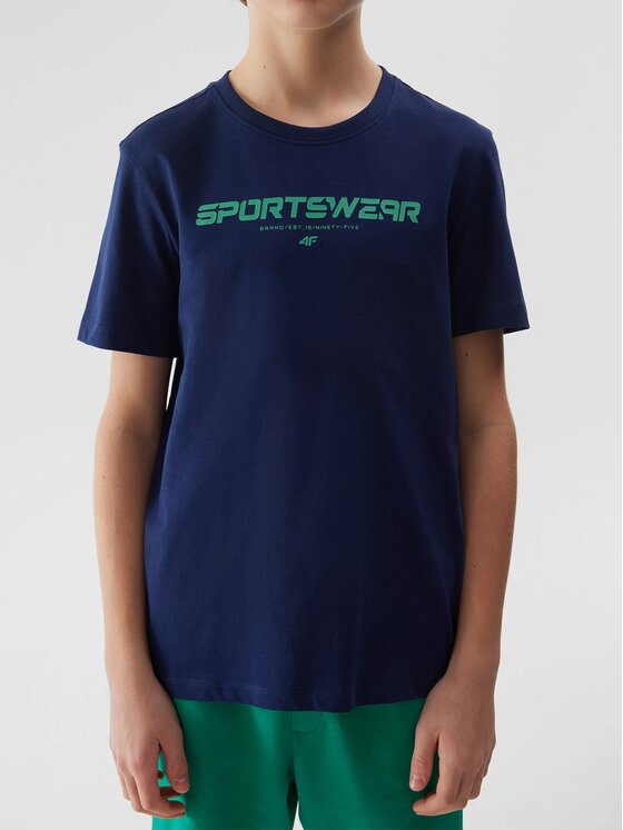4F 4F T-shirt 4FJWSS24 TTSHM1114 31S GRANAT 134 Blu Regular Fit