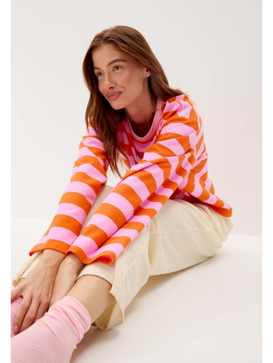Mirons Mirons Longsleeve Print Kolorowy Regular Fit