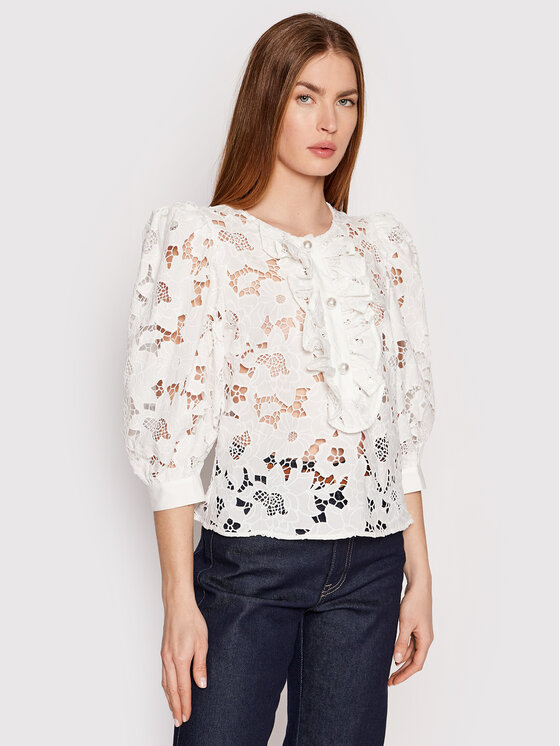 Custommade Bluză Divia 999370222 Alb Regular Fit