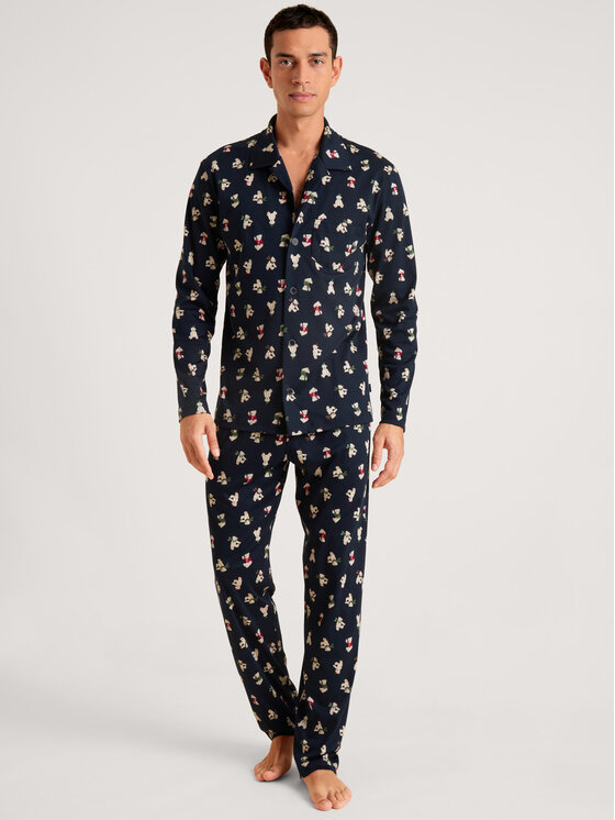 Calida Calida Pyžamo 45382 Tmavomodrá Comfortable Fit