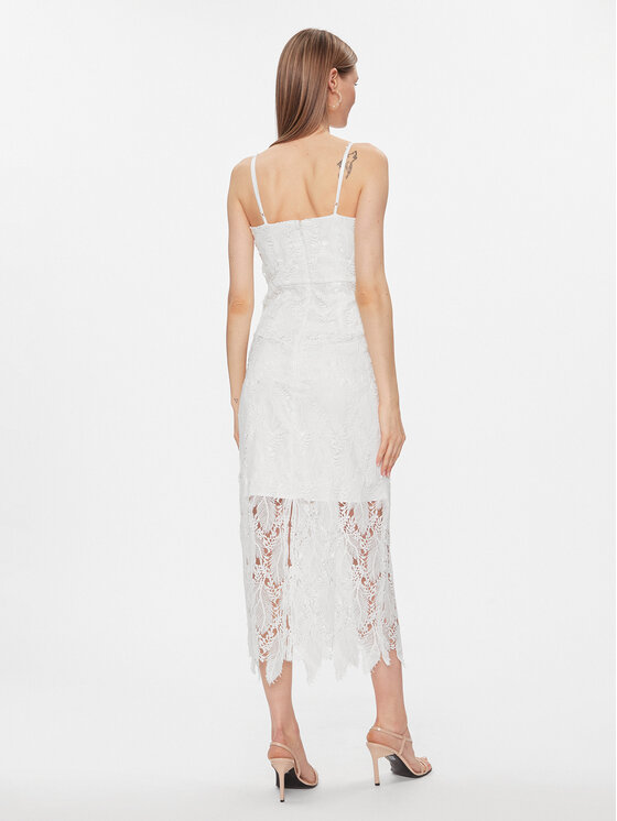 YAS YAS Sukienka koktajlowa Toni 26032058 Biały Regular Fit