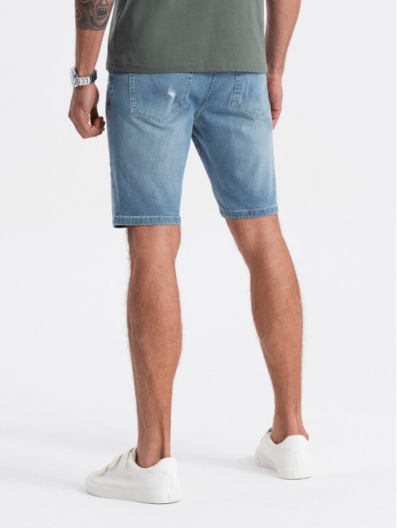 Ombre Ombre Džínové šortky OM-SRDS-0114 Modrá Regular Fit