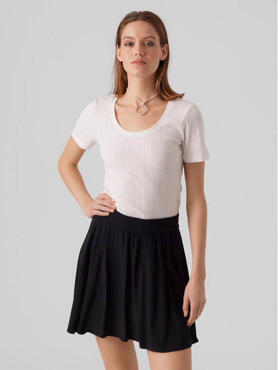 Vero Moda Vero Moda T-Shirt Casja 10286071 Biały Regular Fit