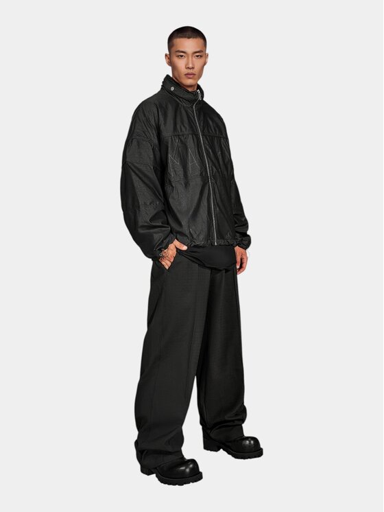 MADE BY SOCIETY MADE BY SOCIETY Kurtka anorak Street Unit Hoodie - H17560 Czarny Basic Fit