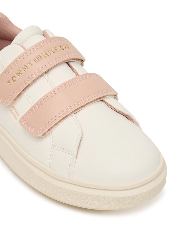 Tommy Hilfiger Tommy Hilfiger Laisvalaikio batai Low Cut Velcro Sneaker T1A9-35063-1355 S Kreminė