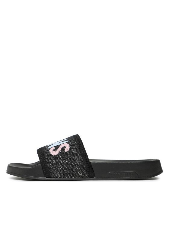 Pepe Jeans Pepe Jeans Παντόφλες Slider Knit W PLS70128 Μαύρο