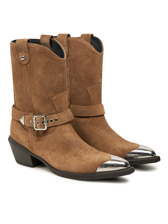 PINKO PINKO Kovbojská obuv Tex 08 SD0197P002 Hnědá