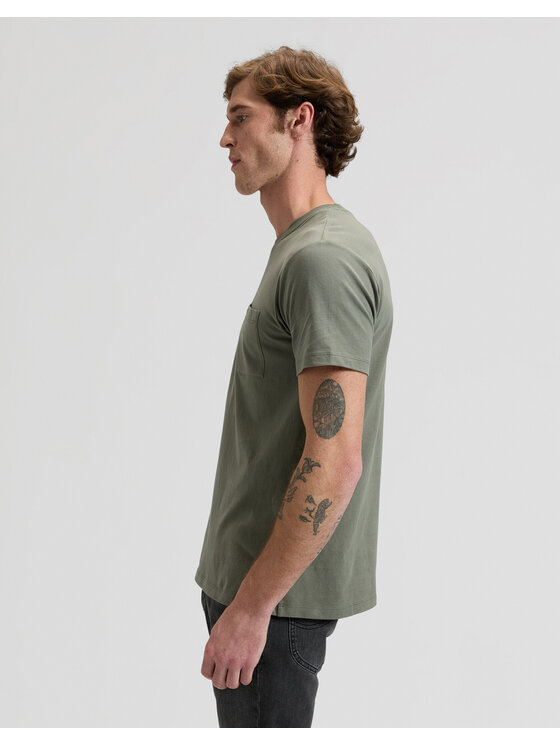 Lee Lee T-Shirt ULTIMATE POCKET TEE Zielony Slim Fit